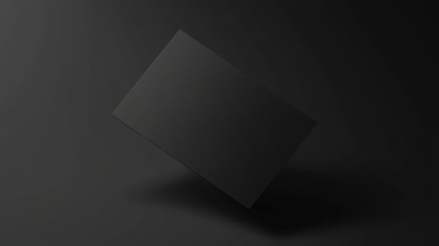 Blank black business card mockup photo