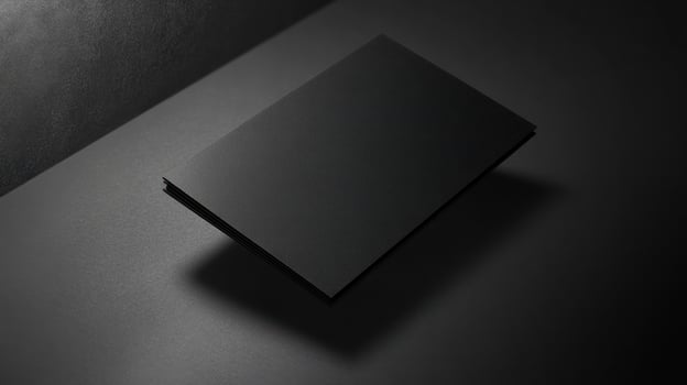 Dark, matte black business card mockup photo