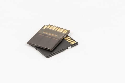 Black unbranded memory SD cards photo