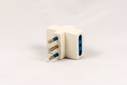 Three way EU electric plug adaptor photo