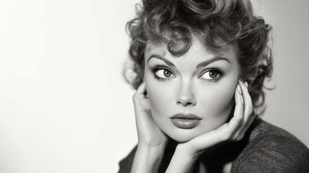 A pensive 1940s beauty photo