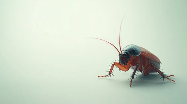 3D render of a cockroach photo