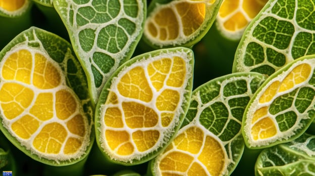 Close-up of intricate plant leaves photo