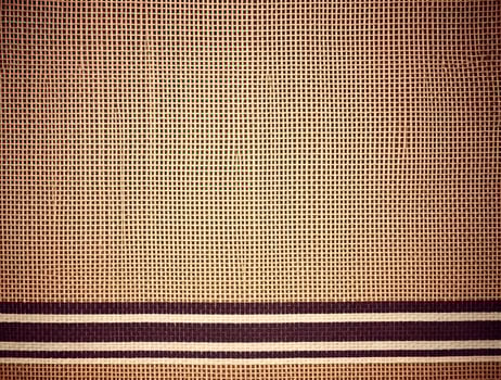 HighResolution Woven Texture Brown Mesh Fabric Background with Striped Detail Perfect for Design Projects photo