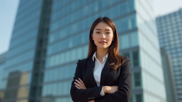 Confident Businesswoman Portrait Showing Professionalism and Strength photo