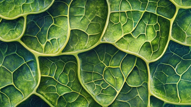 A close up of a leaf with green veins photo