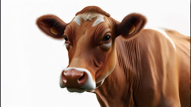 Close-up of a brown cow photo