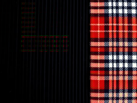Red and Black Plaid Fabric Texture Striking Background for Design Projects photo
