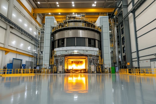 A large industrial machine in a factory photo
