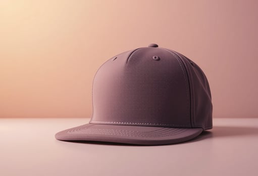 Stylish mauve baseball cap perfect for branding design mockups and trendy streetwear apparel concepts photo