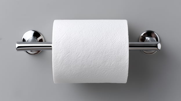 a toilet paper roll is shown on a wall photo