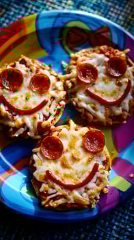 Happy Face Pizzas Melted Cheese and Pepperoni Fun for Kids photo