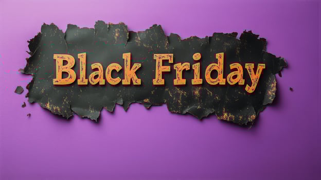 Black Friday Promotional Banner With Vibrant Design and Textured Background. photo