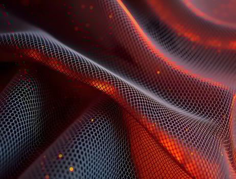 Abstract Red and Black Hexagon Mesh Dynamic Digital Texture photo