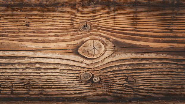 Close up of weathered rough wood grain with knots and horizontal lines texture natural photo