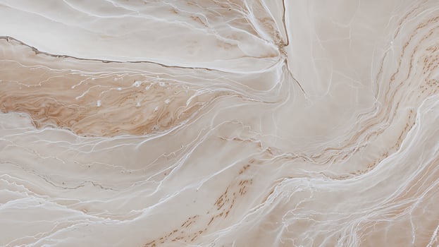 Flowing beige and white fluid art texture with delicate lines abstract background photo