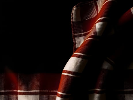 Dramatic Red and White Gingham Fabric Texture Design and Visual Appeal photo