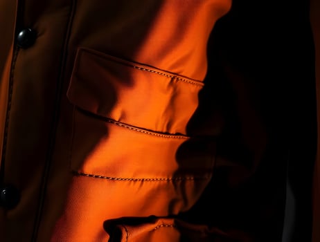 Sunset Hues Textured Orange Fabric Detail photo