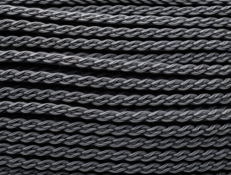 Dark Gray Braided Hair Texture Seamless Pattern for Design Projects photo
