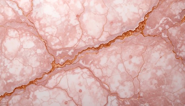 A pink marble surface with a gold pattern photo