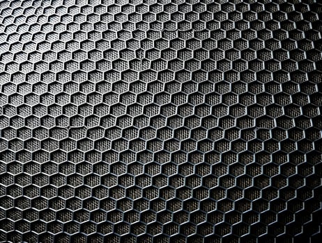 Hexagonal Grid Pattern Dark Gray Geometric Texture Background photo