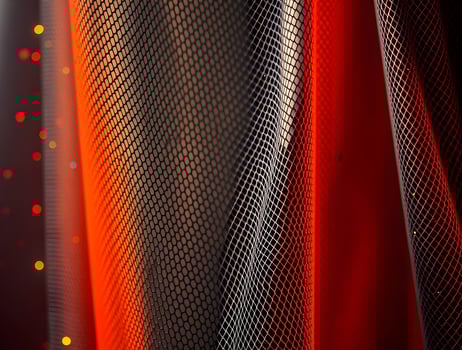 Abstract Mesh Drape Red and Black Geometric Texture photo