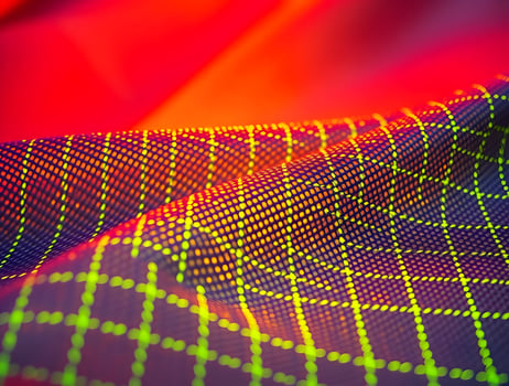 Vibrant Grid Texture Abstract Background with Neon Accents photo