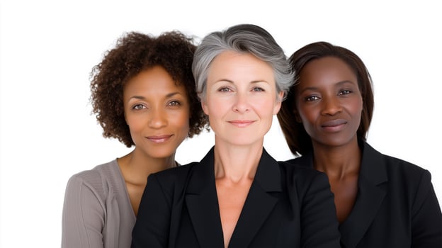 Diverse group of professional women showcasing workplace leadership and cultural inclusion photo