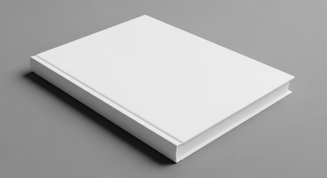 Blank book on grey background 3d render photo