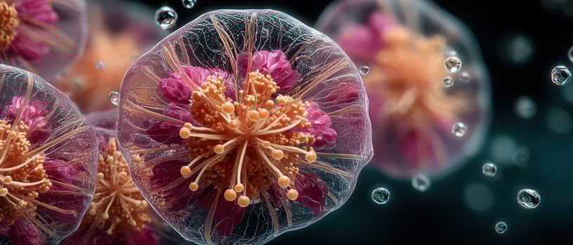 Microscopic cells in vivid detail photo