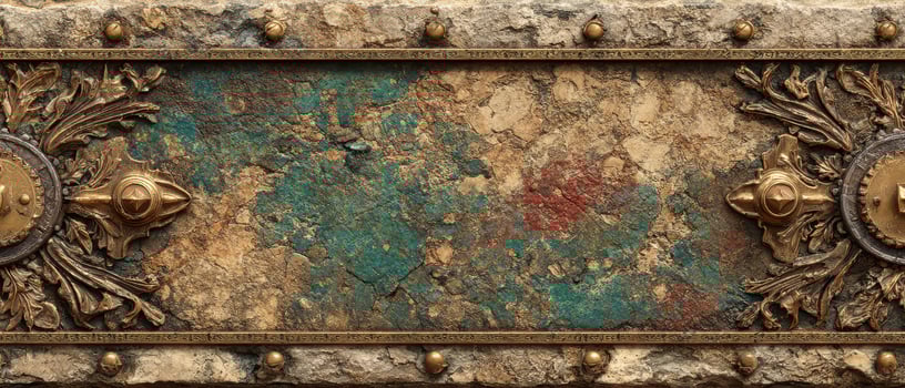 Vintage textured wall panel design photo