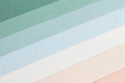 Gradient. Pastel Ombre Paper Textures in Fan Layout with Soft Light and Subtle Grain photo