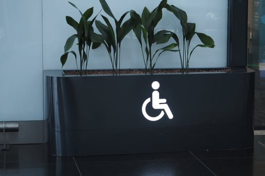 Accessible design features in modern building interior photo