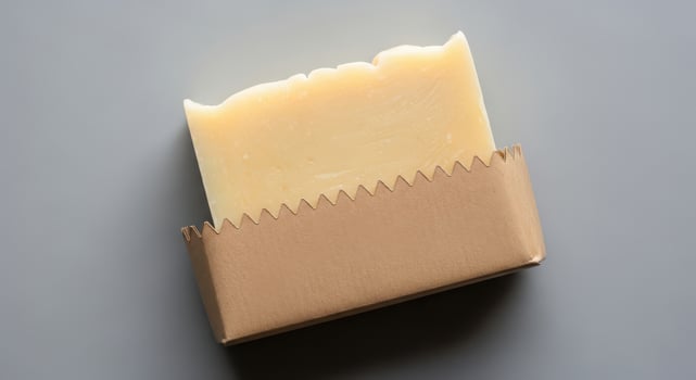 A soap bar in a brown paper bag photo
