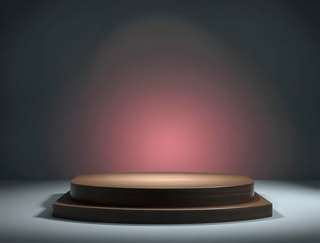 An empty podium with a spotlight on it photo