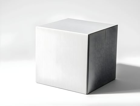White Cardboard Box Packaging Mockup Minimalist Product Presentation photo