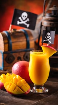 Tropical Mango Elixir with a Pirate Treasure Twist. photo