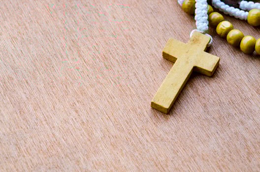 Wooden Rosary With Customizable Space for Bible Quote photo