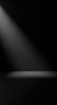 Dark studio with spotlight photo