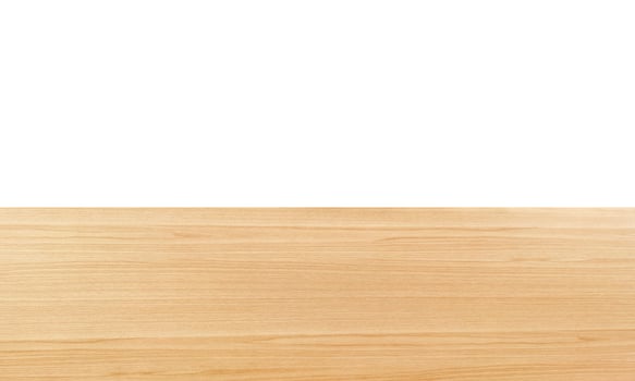 Front view of softwood table, isolated on white background. photo