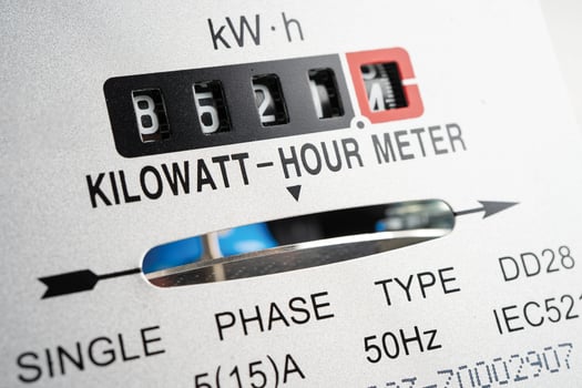 Electric measuring meter energy cost photo