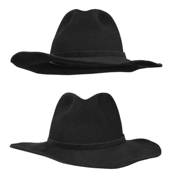 Black hat on white back photo