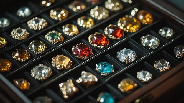 Jewelry in a jewelry box photo