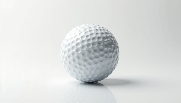 Elegant portrayal of a solitary golf ball. photo