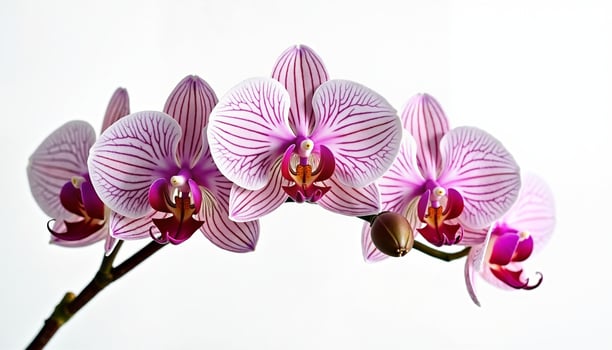 Elegant orchid blossoms in soft pastel hues. photo