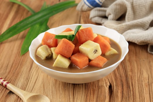 Kolak Pisang Ubi, Indonesian Popular Dessert for Takjil Ramdan photo