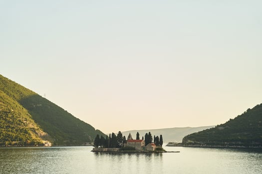 St. George Island near town Perast, Kotor bay, Montenegro photo