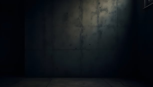 dark room with a window and a light photo