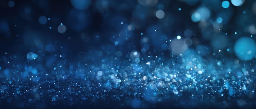 The mesmerizing blue bokeh lights creating a dreamy textured background. photo