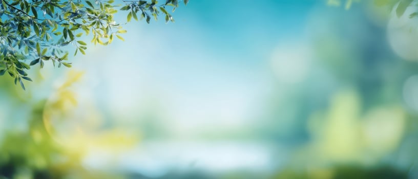 The serene beauty of lush leaves against a softly blurred nature background. photo